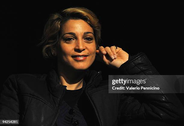 Donatella Finocchiaro attends "Niente di personale" presentation during the XIX Edition Courmayeur Noir In Festival on December 10, 2009 in...