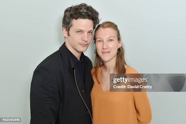 Benjamin Paulin and Alice Lemoine attend Ralph Pucci Presents Pierre Paulin and James HD Brown on April 5, 2018 in Los Angeles, California.