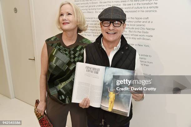 Anne Crawford and Matthew Rolston attend Ralph Pucci Presents Pierre Paulin and James HD Brown on April 5, 2018 in Los Angeles, California.