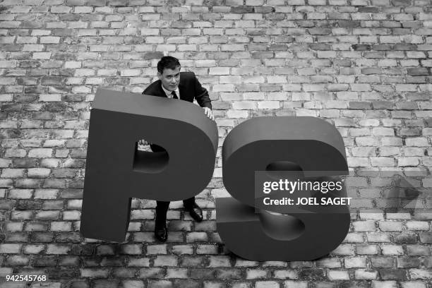 Upcoming General Secretary of the French Socialist Party Olivier Faure, poses during a photo session at the French political Party Socialist...