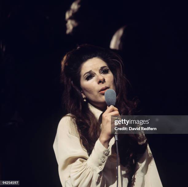 American singer Bobbie Gentry performs on the Bobbie Gentry music series for BBC Television at Television Centre in London circa 1971.