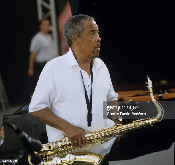 American saxophonist Johnny Griffin performs on stage at the Jazz A Vienne Festival held in Vienne, France in July 1998.