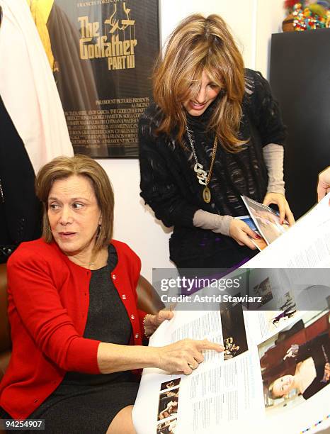 Former student Jennifer Esposito visits the office of the Creative Director of the The Lee Strasberg Theatre, Anna Strasberg at The Lee Strasberg...