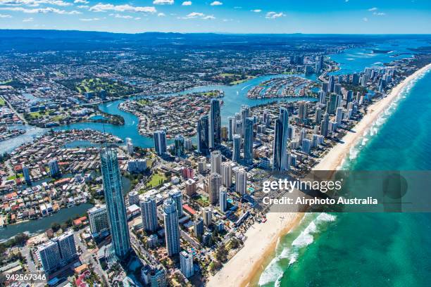 surfers paradise - gold coast skyline stock pictures, royalty-free photos & images