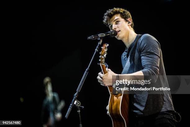 Singer-songwriter Shawn Mendes in concert at Mediolanum Forum. Assago, Italy. 6th May 2017