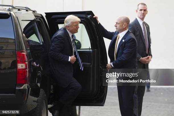 The President of United States of America Donald Trump with his wife Melania arrives at Cortile San Damaso. Vatican City, 24 maggio 2017