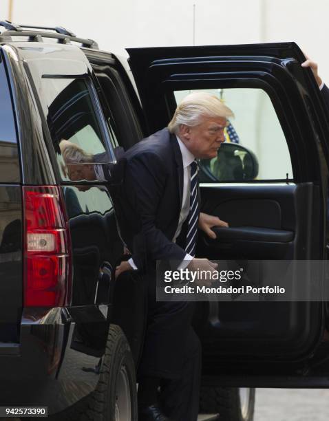 The President of United States of America Donald Trump with his wife Melania arrives at Cortile San Damaso. Vatican City, 24 maggio 2017