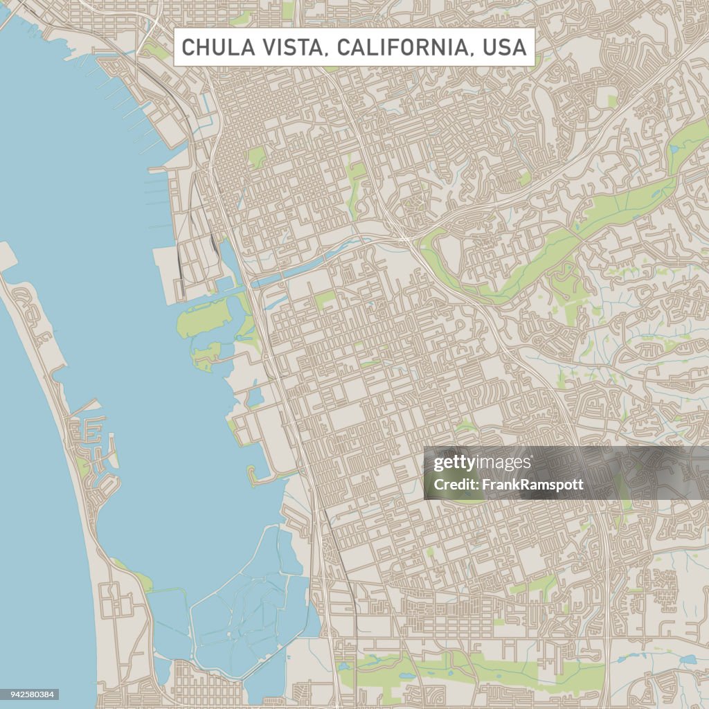 Chula Vista California US City Street Map