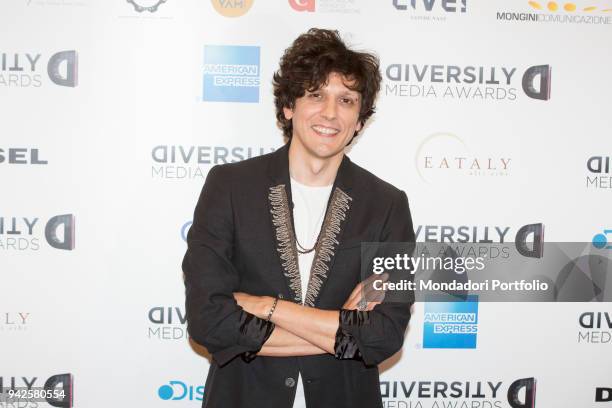 The italian albanian-born singer Ermal Meta attends Diversity Media Awards at Unicredit Pavillon. Milano, May 29th 2017