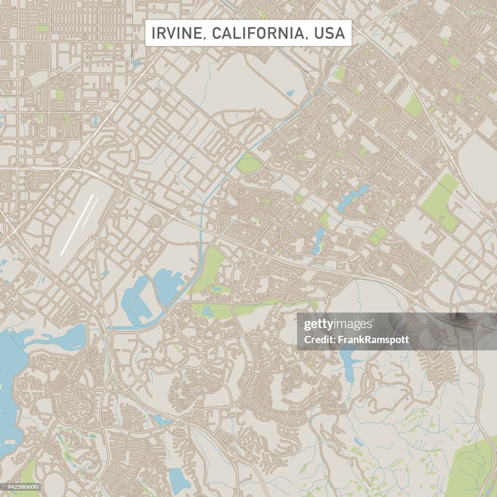 Irvine California US City Street Map