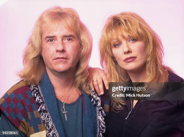 Musician Howard Leese and singer Nancy Wilson of American rock band Heart in the early 1990's.