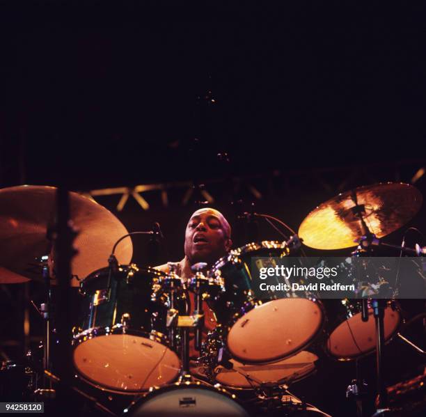 American drummer Roy Haynes performs on stage at the Jazz A Vienne Festival held in Vienne, France in July 1996.