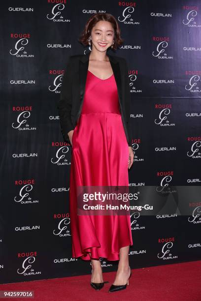 South Korean actress Seo Hyo-Rim attends the photocall for GUERLAIN "Rouge G" Launch on April 6, 2018 in Seoul, South Korea.