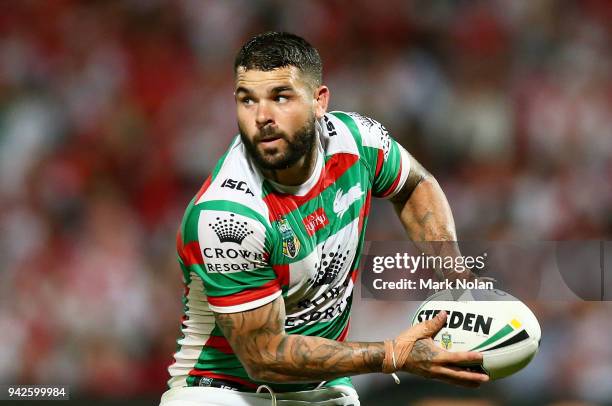 Adam Reynolds of the Rabbitohs in action during the round five NRL match between the St George Illawarra Dragons and the South Sydney Rabbitohs at...