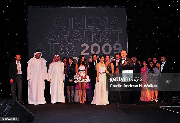 General view of atmosphere onstage during the 3rd Annual amfAR Cinema Against AIDS Dubai held at The Gate during day two of the 6th Annual Dubai...