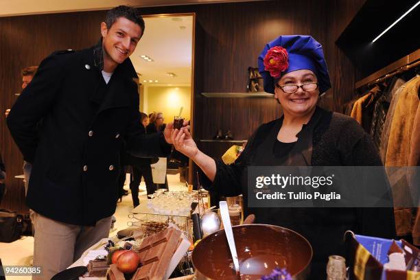 Igor Budan, player of football team US Citta di Palermo, attends the opening of the new Fratelli Rossetti store on December 10, 2009 in Palermo,...