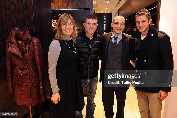 Fratelli Rossetti press officier Sarah Pirruccio , retail manager Gilberto Garbin and Davide Succi and Igor Budan , players of football team US Citta...