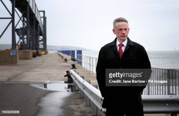 Police Service of Northern Ireland Detective Chief Superintendent Raymond Murray at the Cairnryan Ferry Terminal, in Dumfries and Galloway, on the...