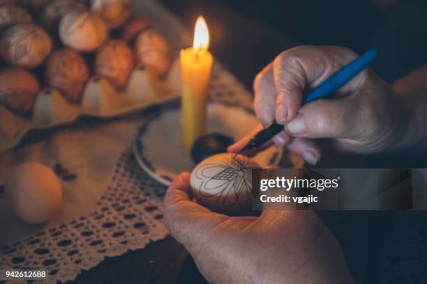 orthodoxe ostern eiern dekoration - orthodox easter stock-fotos und bilder