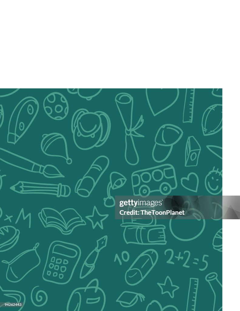 Seamless Pattern: Back to school