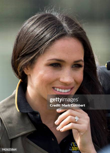 Meghan Markle attends the UK Team Trials for the Invictus Games Sydney 2018 at University of Bath on April 6, 2018 in Bath, England.