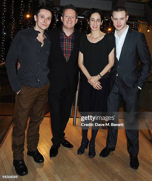 Christopher Marney, Matthew Bourne, Nina Goldman and Richard Winsor attend the press night of Matthew Bourne's Swan Lake, at Sadler's Wells on...