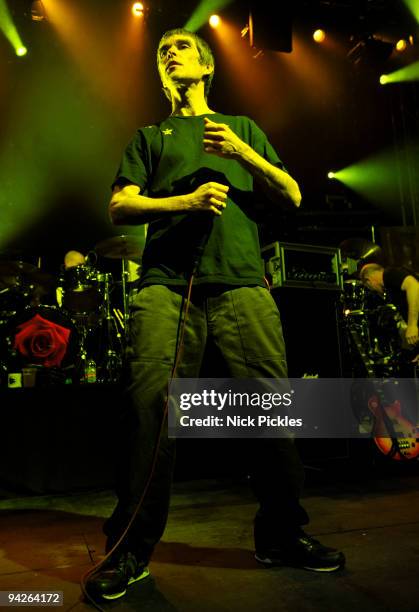 Ian Brown performs at the O2 Academy Leeds on December 10, 2009 in Leeds, England.