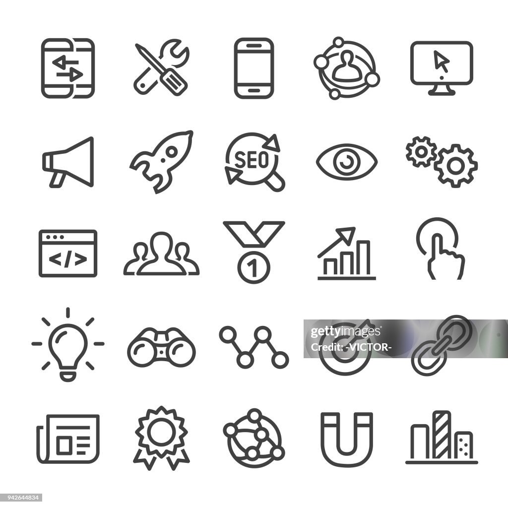 Iconos de Internet Marketing - serie inteligente