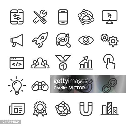 Internet Marketing Icons - Smart Line Series Internet Marketing Icons - Smart Line Series