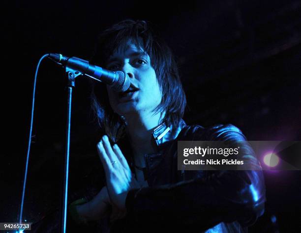 Julian Casablancas performs at Leeds Metropolitan University onDecember 10, 2009 in Leeds, England.