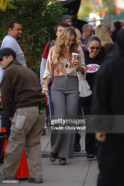 Actress Drea DeMateo is seen on the set of "Desperate Housewives" on December 10, 2009 in Studio City, California.