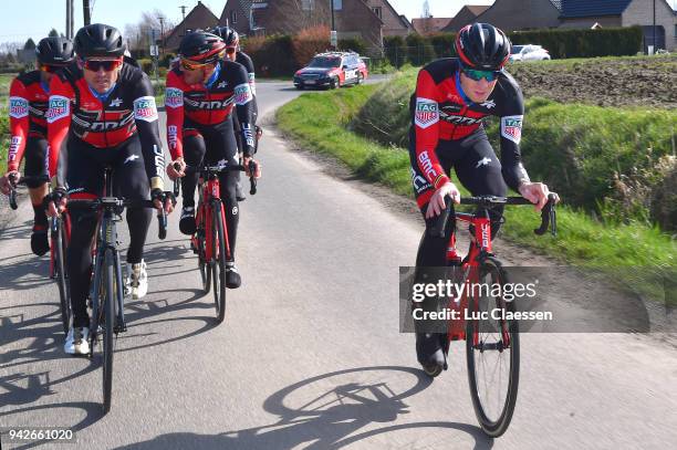 Jurgen Roelandts of Belgium and Team BMC Racing Team / Greg Van Avermaet of Belgium and Team BMC Racing Team / during training of 116th Paris to...