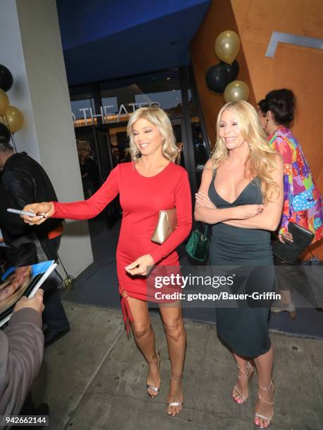 Donna D'Errico and Sharise Neil are seen on April 05, 2018 in Los Angeles, California.