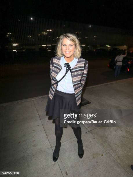 Kristine DeBell is seen on April 05, 2018 in Los Angeles, California.