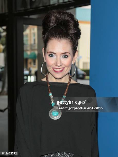 Adrienne Wilkinson is seen on April 05, 2018 in Los Angeles, California.