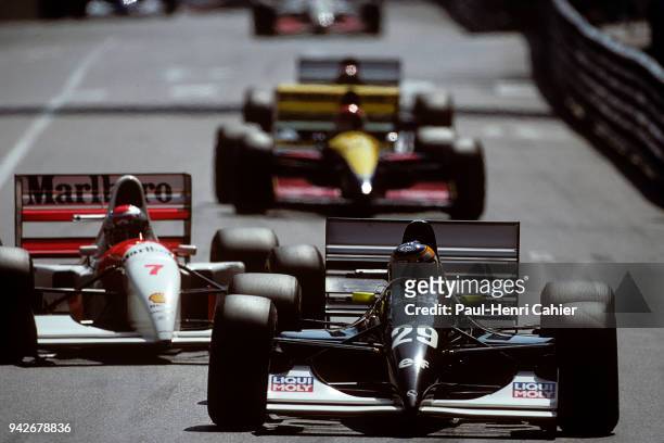 Karl Wendlinger, Michael Andretti, Sauber C12, McLaren-Ford MP4/8, Grand Prix of Monaco, Circuit de Monaco, 23 May 1993.
