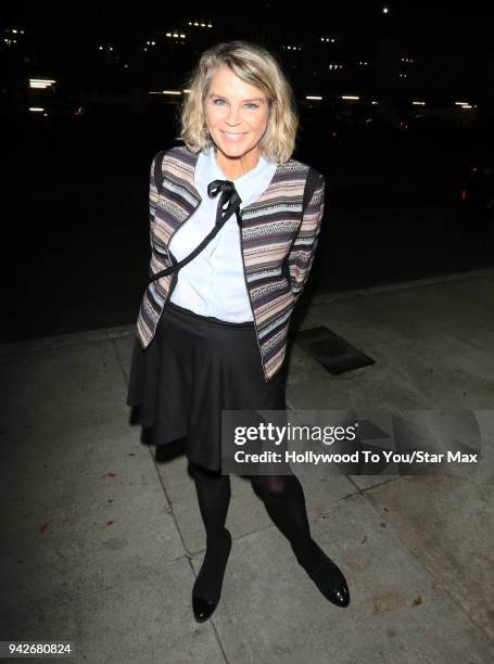 Kristine DeBell is seen on April 5, 2018 in Los Angeles, California.