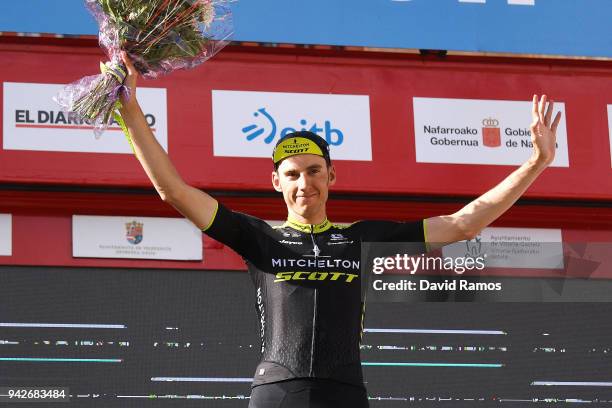 Podium / Carlos Verona Quintanilla of Spain and Team Mitchelton-Scott Most Agressive Rider/ Celebration / during the 58th Vuelta Pais Vasco 2018,...