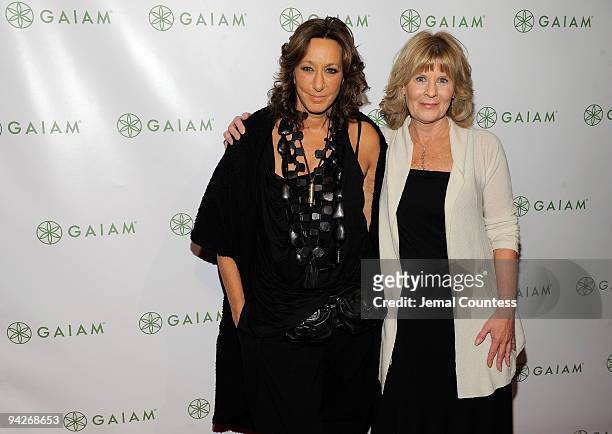 Designer Donna Karen and CEO of Gaiam Lynn Powers attend Trudie News  Photo - Getty Images