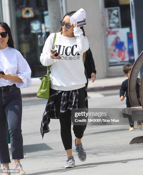Dorothy Wang is seen on April 5, 2018 in Los Angeles, CA.