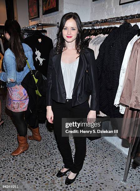 Actress Alexis Bledel attends the Twinkle By Wenlan Pop-Up Shop opening night party at Cadillac's Castle on December 10, 2009 in New York City.