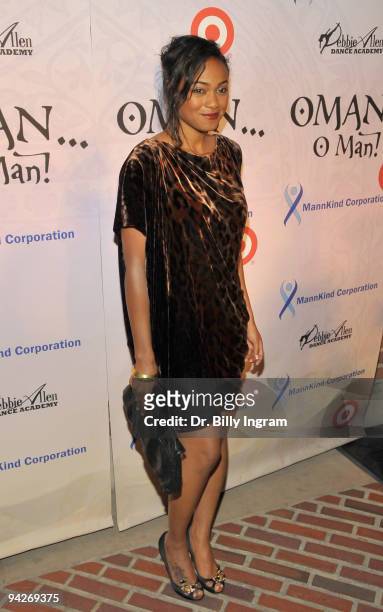 Actress Tatyana Ali arrives at Debbie Allen's ''OMAN, Oh Man!'' opening night gala at the Royce Hall at UCLA on December 10, 2009 in Westwood,...