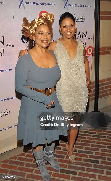 Actress/ choreographer Debbie Allen and actress Salli Richardson Whitfield arrive at Debbie Allen's ''OMAN, Oh Man!'' opening night gala at the Royce...