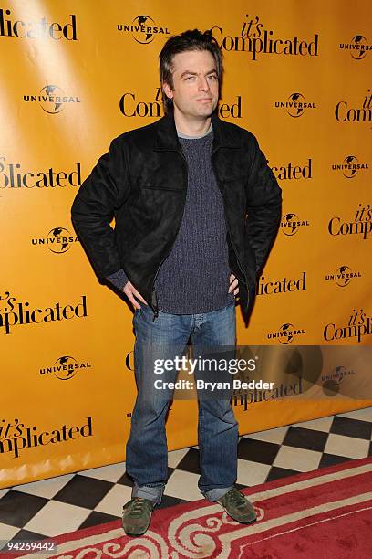 Actor Justin Kirk attends the special screening of "It's Complicated" after party at the Gramercy Park Hotel on December 10, 2009 in New York City.