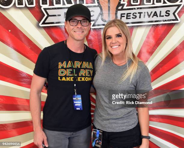 Lexia Chamryk Artist Relations Country Thunder with Singer/Songwriter Bryan White backstage at Country Thunder Music Festival Arizona - Day 1 on...