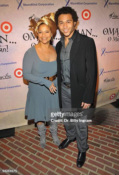 Actress/ choreographer Debbie Allen and actor Cobrin Bleu arrive at Debbie Allen's "OMAN, Oh Man!" Opening Night Gala at Royce Hall, UCLA on December...