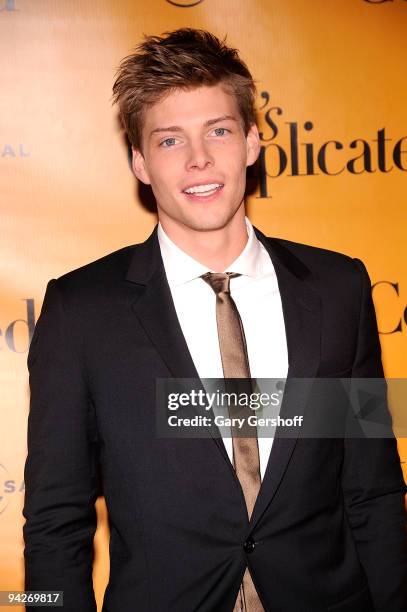 Actor Hunter Parrish attends the "It's Complicated" special screening at the Chelsea Clearview Cinema 9 on December 10, 2009 in New York City.