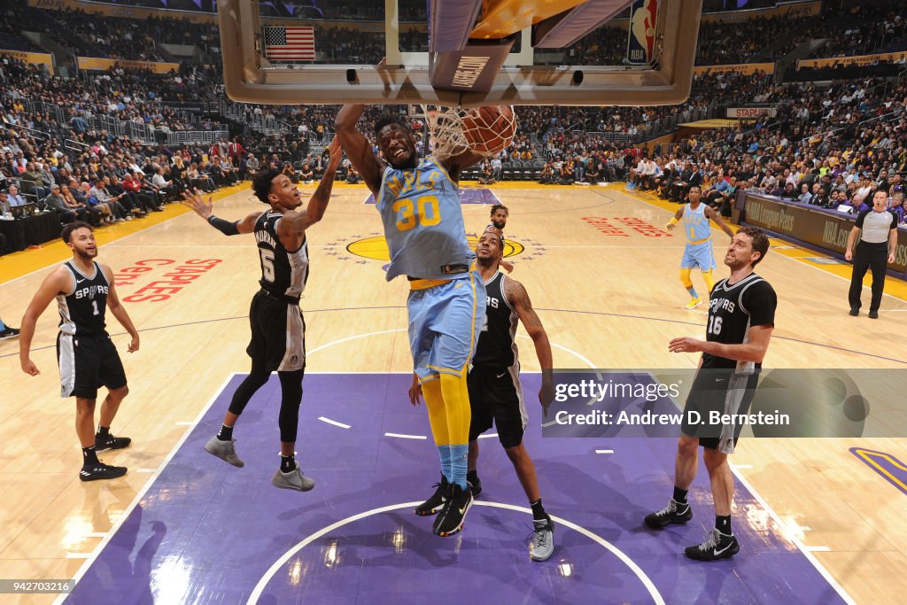 San Antonio Spurs v Los Angeles Lakers