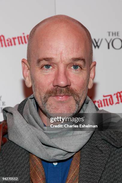 Musician Michael Stipe attends a screening of "The Young Victoria" hosted by The Cinema Society with The New Yorker and Grand Marnier at Regal Union...