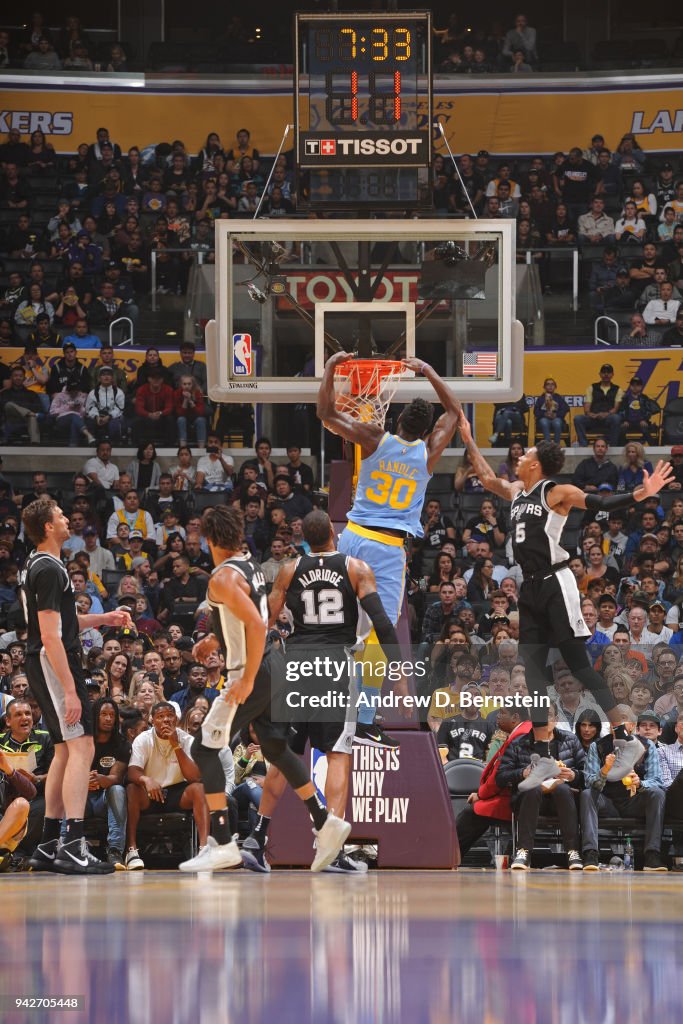 San Antonio Spurs v Los Angeles Lakers